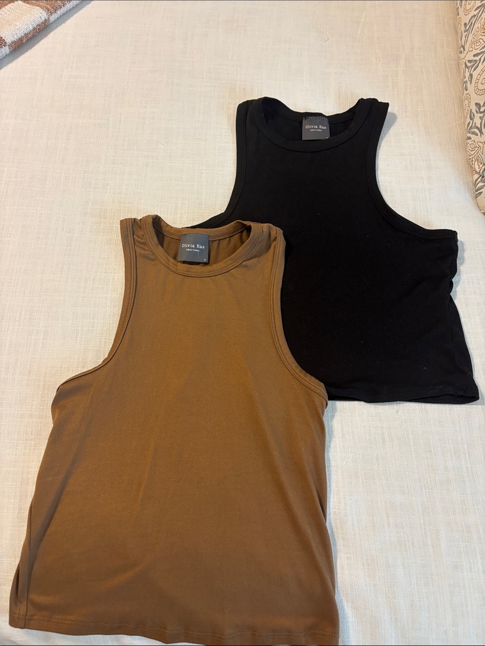 Olivia Rae Tank Tops in Black and Brown